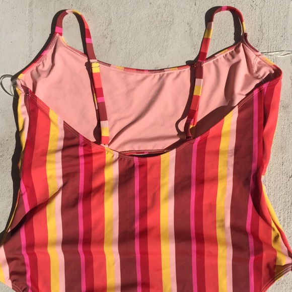 NWOT Orange, Brown Multicolor Forever 21 Swimsuit - Picture 8 of 8